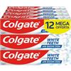 Colgate Dentifricio Colgate White Teeth 12 x 75 ml | dentifricio sbiancante | contribuisce a rimuovere le macchie superficiali | combatte la carie | sapore di menta fresca
