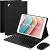SOPPY Custodia con tastiera Bluetooth con mouse per iPad di 6a generazione 2018/5a generazione 2017, iPad Pro 9.7, iPad Air 1-2, tastiera wireless rimovibile, con portapenne, cover sottile
