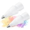 REEYEAR Penna Realistica Come Punte per Matite a Punta Fine Compatibile con Apple Pencil 2a 1a Generazione, Confezione da 2 Punte in Metallo Paperfeel Ipad Pro Pennini per Artisti, Prendere Appunti, Bianco