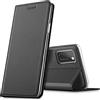 Verco case per Samsung Galaxy A02s Cover, Custodia a Libro Pelle PU per Samsung A02s Booklet Protettiva [magnetica integrata], Nero