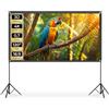 tectake® Telo Proiettore con Treppiede Pieghevoli 16:9 4K HD, 223 x 128 cm, 100, Schermo Proiettore, Borsa Trasporto, Schermo Portatile Cinema Home Theatre telo per proiettore per casa ufficio scuola