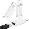 MoKo per DJI Mic Mini Adattatore USB C a Lightning, Adattatore Lightning Maschio a USB C Femmina per Apple Earpods/iPhone 14/13/12/11/Ricevitore Microfono Wireless, Supporto di Ricarica, OTG, 3 Pezzi