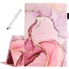 Fancity Custodia per Samsung Galaxy Tab A8 10.5 Pollici Versione 2022, Sveglia/Sonno Intelligente Custodia in Pelle con Portamatite per Tablet Galaxy Tab A8 [SM-X200/X205/X207], Marmor Rosa