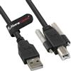 Alvin's Cables Cavo dati USB 2.0 Type-A a USB-B a bloccaggio a vite per fotocamera industriale visione macchina, stampante e scanner, 480 Mbp, catena trascinante ad alta flessibilità schermata, 6 m