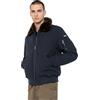 Schott NYC Giacca Scollo Pelliccia Schott Airlines Navy-Marrone, blu, L