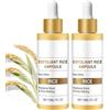 WRANBAO Fiale di riso nero, siero esfoliante di riso bianco, set di fiale esfolianti in bianco e nero, per esfoliare e idratare, idratare, raffinare i pori, 30 ml (2 pezzi)
