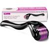 YISEMEYA Derma Roller- 540 micro aghi in titanio, per la rigenerazione della pelle, la cura del viso, stimolare la ricrescita dei capelli/la crescita della barba, ridurre la caduta dei capelli (0,3 mm)