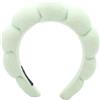 Ycfish Fascia per capelli da donna con spugna e spugna in tessuto per la cura della pelle, per lavaggio del viso, rimozione del trucco, doccia, maschera facciale (J)