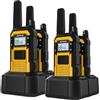 Retevis RB648 Radio Due Vie Robusta, IP67 Impermeabile, Walkie Talkie Robusti Antipolvere Con Microfono Altoparlante, Radio Ricaricabili Lungo Raggio Per Cantieri (4 Pezzi, Giallo)