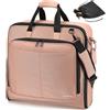 TONRUYN Borsa Porta Abiti da Viaggio per Uomo e Donna Borse Porta Camicie da Viaggio per Viaggi D'affari Valigia Appesa 2 in 1 con Tracolla, adatta a Laptop da 15,6 Pollici, Rosa