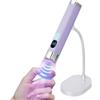 Generic Mini lampada UV per unghie, luce flash portatile con supporto magnetico aggiornato e sensore intelligente, asciuga unghie in gel ad asciugatura rapida, per saloni, casa, viaggi (viola)