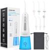 INSMART - Idropulsore per denti senza fili, irrigatore orale elettrico, portatile, 300 ml, delicato sulle gengive, rimuove placca e particelle di cibo