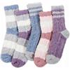PUTUO Calzini da Casa per Donna Invernali: Calze Spesse Termiche e Pelose in Pile - Calzettoni Soffici Comodi e Perfette come Idee Regalo di Natale o di Compleanno a Righe 5 Paia 36-42