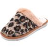 JOMIX Pantofole Donna Invernali con Pelliccia Sintetica Ciabatte Pelose Calde Leopardate Antiscivolo da Casa Morbide Suola in PVC Comode WIS255220 Camel 38/39