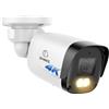 SANNCE 4K PoE Telecamera Bullet Esterno/Interna Senza Micro SD | Visione Notturna a Colori, Riconoscimento Intelligente Persone/Veicolo, Audio a 2 Vie, Senza Alimentatore Rete, IP67