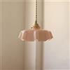 ZVALIEVYE Lampadario a Sospensifrench Element con Paralume in Vetro, Illuminazia Sospensidecorativa per Interni, Illuminazia Sospensia Cono, Base E14, Luce Singola, Regolabile, Apparecchi Industriali
