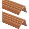 ProfiPVC Set di 2 Profili per bordi scale - Profilo angolare in PVC autoadesivo 50mm x 40mm, Paraspigolo - Strisce antiscivolo per gradini, 150cm, Ambra