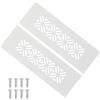 PATIKIL 6 X 2 Inch Griglia Di Ventilazione Per Porte, 2 Pezzi Griglia Di Ventilazione In Alluminio Resistente Con Venti A Lamelle E Viti Di Armadi E Guardaroba, Bianco