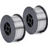 EFUTURETIME 2 x Filo Animato no Gas E71T-GS da 0,9 mm-1KG, Bobina D100, Autoprotetto, per Saldatrici MIG/MAG (Peso Netto: 0,9 kg)