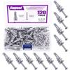 Swpeet 120Pz Ancore autoperforanti per cartongesso in zinco resistente con kit di viti #8 x 3,175 cm, nessuna preparazione di fori pre-trapanati necessaria - Ancore autofilettanti per cartongesso per