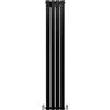 Monster Shop Radiatori Termosifoni in Acciaio Calorifero a Doppio Strato a Pannelli Piatti Riscaldamento Centralizzato Colonna Termosifone Orizzontale Radiatore a Parete - Nero Opaco - 160 x 28 cm