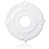 INCREWAY 1Pack Lighting PU Soffitto Medaglione Piastra di copertura del soffitto Ventilatore da soffitto Medaglione Casa per apparecchi da soffitto Trim 12 pollici OD x 3,5 pollici ID