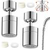 NIVRAIN 2 Pezzi Aeratore Rubinetto Cucina M22/M24, Rubinetto Rotante a 360°, Prolunga Rubinetto Bagno, 2 Modelli di Beccuccio, per Cucina e Bagno