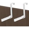 Dorunova Ganci Appendiabiti da Porta Bagno Accappatoio (Bianco, 2 Pezzi)