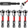 CHAOTEMAI 5 Pezzi PH2 Inserti a Croce+Asta Adattatrice | Punte Avvitatore Calamitate in Acciaio Legato Punte per Cartongesso per Avvitatori Elettrici Chiavi a Percussione