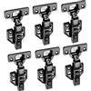 Cokritsm 6pcs Nero Porta 35mm Armadio Cerniere Per Mobili 110 ° Cerniere | Per Porte Da Cucina Cerniere A Molla Pieghevoli Con Viti Sovrapposte Mute Complete