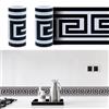 mimzemamz 2 Pezzi Bordo Adesivo Per Pareti,Carta da Parati Adesiva Muro Impermeabili Rimovibili 10cm X 240cm,Greca Adesiva per Parete in PVC Autoadesivi per Camera Letto,Cucina,Bagno,Soggiorno