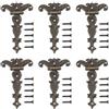 YAXIAO 6 Pezzi Cerniere Antiche a T 11.3×6.9 cm Cerniere per Mobili in Lega di Zinco Anticata Cerniera Decorativa Vintage in Bronzo per Armadi Cassetti Scatole Porte in Legno Portagioie Finestre