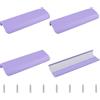 MOROBOR Maniglie nascoste per cassetti, 4 pezzi, in stile moderno, in lega di alluminio, curve, invisibili, per armadietti, guardaroba, 150 mm, viola
