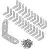 Spesh Raccordo angolare in acciaio inox, 24 pezzi, angolo in metallo, per rinforzare e riparare mobili in legno (40 x 40 x 16 mm, spessore 2,0 mm)