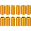 PATIKIL Distanziatori in Alluminio M3, 12pz Spacer Metallico Alluminio 3mm ID x 5mm OD x 10mm L Vite Distanziale Filettata Distanziatore Rotondo per Auto RC Droni Scheda Madre, Dorato