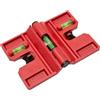 Generico Livella a bolla per pali di recinzione - Magnetica | Livella a bolla pieghevole con 3 livelli e fascia elastica, regolabile, per tubi, travi e costruzioni, gialla, portatile