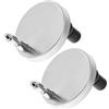 LIFKOME Argento Cerniere Sedile Wc, in Acciaio Inox, 2 Set | Stabilizzazione Anti Oscillazione, Superficie Liscia, per Installazione su Wc Smart e Bagni Ospiti, Resistente