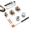 Musiclily Pro Kit Cablaggio DIY per Basso Elettrico Precision Bass stile Americano con Potenziometri 2A, Jack Nickel