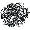 KAISH 100 viti per battipenna per chitarra e basso, diametro 5 mm, in acciaio inox, con testa a croce per ST/TL/Import chitarre, colore nero