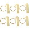 Didiseaon Portachiavi Lingotto Oro in Lega di Zinco, Set 6 Pezzi Raffinata Manifattura, Forma Originale e Resistente, Regalo Uomo Originale e Utile