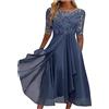 MJGkhiy Vestiti Donna Eleganti da Cerimonia Curvy High-Low Senza Maniche Linea ad A Stile Impero Estivo Sbuffo Plissettata Vestito Abiti da Damigella Donna Lunghi Abito Lungo Estivo Donna Taglie Forti