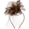 GATHINESS Cappello Fascinator da Donna Fiori in Rete e Piume, Fascia e Fermaglio Leggeri, Accessorio per Matrimoni, Tea Party e Feste Eleganti