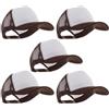 MOKKHNB Set 5 Pezzi Berretti da Baseball Unisex in Poliestere Leggero per Esterni Design DIY, Cappelli Trucker Versatili alla Moda per Uomo
