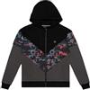 Dolly Noire Virtual Zip Hoodie Felpa Uomo SW380 Black Grey (XL)