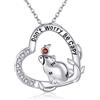 HUKKUN Collana Capybara in argento Sterling, idea regalo per donna, Argento sterling