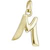 NKlaus Ciondolo lettera M 333 oro giallo 8ct semi-opaco 15x13mm alfabeto amuleto 13306