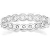 Zakk Eternity Anello da donna eternità spessore 4 mm con zirconi, per fidanzamento fedi nuziali anelli (Argento,Size 57 (18.1))