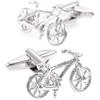Homxi Gemelli d Argento Camicia Uomo, Rame, Bicicletta, Gemelli Eleganti Uomo
