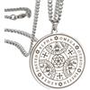 Generic Collana personalizzata da uomo e da donna, collana con sigillo enochiano, talismano magico, ciondolo arcangeli, gioielli di protezione vintage