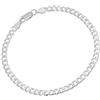 Treasure Bay Bracciale da uomo in argento Sterling 925, catenina da 5 mm, lunghezza 17,5 cm, 18,5 cm, 19,5 cm, 21 cm e 22 cm